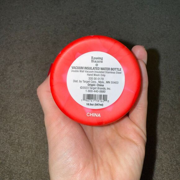 Target Rowing Blazers Vacuum Insulated Water Bottle Stainless Steel Red Pink NEW - Picture 6 of 13